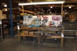 CUSTOM DESIGNED AND FABRICATED LOT WORK BENCH AND HAND TOOLS