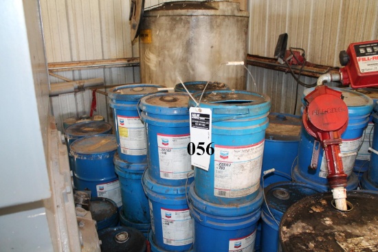 LOT 26 (EST.) CHEVRON AND SUPERIOR 5 GAL. PAILS AND 1- 55 GAL. DRUM