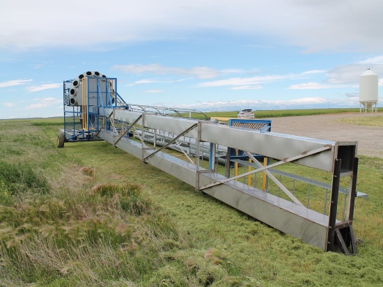 100' STAINLESS GRAIN ELEVATOR LEG WITH RELATED EQUIPMENT