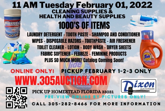 Cleaning Supplies & Health And Beauty Aids AUCTION
