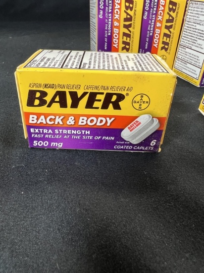 51X BAYER BACK AND BODY 500 MG 6 COATED CAPLETS
