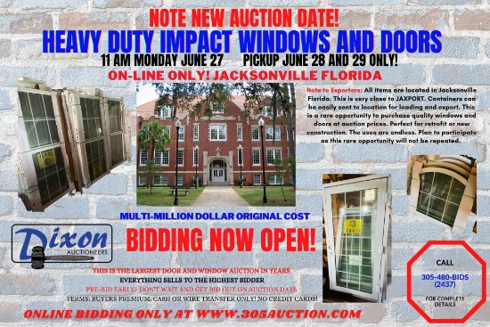 SHORT 2 DAY NOTICE WINDOW AND DOOR AUCTION