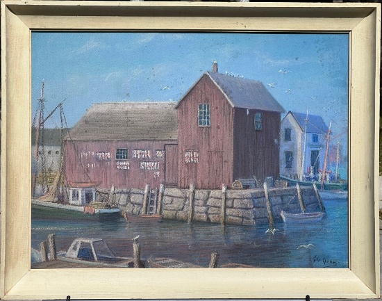 G.L. Noyes (Attributed) Warehouse on Water