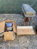 BENCH DRILL PRESS AND METAL VISE