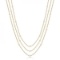 Three-Strand Diamond Station Necklace in 14k Yellow Gold (1.40ct)