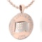 Certified Freedom Loving American 1776 14K Rose Gold MADE IN ITALY Pendant