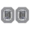 3.71 Ctw Diamond 14k White Gold Halo Stud Earrings VS/SI2