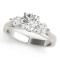 Certified 1.00 Ctw SI2/I1 Diamond 14K White Gold three Stone Ring