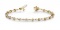 14KT YELLOW GOLD 1 CTW G-H VS2/SI1 ALTERNATING DIAMOND DROP BRACELET