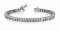 14K WHITE GOLD 2 CTW G-H SI2/SI3 HALF BEZEL CONFIDENCE TENNIS BRACELET