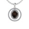 7.21 Ctw SI2/I1 smoky quartz And Diamond 14K White Gold Nekless