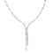 Diamond Tie Lariat Choker Necklace in 14K White Gold (2.25ct)
