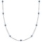 Fancy Blue Station Necklace 14k White Gold (0.75ct)
