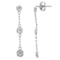 Station Bezel-Set Drop Earrings 14k White Gold 1.00ctw