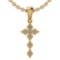 0.068 Ctw Diamond 14k Rose Gold Halo Necklaces
