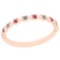 Certified 0.05 Ctw Pink Tourmaline 14k Rose Gold Promise Band