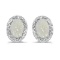 Diamond and Opal Earrings 14k White Gold 1.10ctw