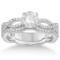 Infinity Diamond Engagement Ring with Band Platinum Setting 1.65ctw