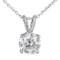 0.75ctw. Round Diamond Solitaire Pendant in Platinum H, VS2