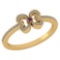 Certified 0.24 Ctw Amethyst And Diamond 18k Yellow Gold Halo Ring