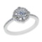 0.70 Ctw SI2/I1 Diamond 14K White Gold Engagement Ring