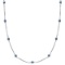 Fancy Blue Station Necklace 14k White Gold 2.00ctw