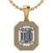 2.08 Ctw Diamond 14k Yellow Gold Halo Necklaces VS/SI2