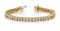 14KT YELLOW GOLD 2 CTW G-H SI2/SI3 PILLOW BEZEL SET DIAMOND TENNIS BRACELET