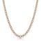 Milgrain Eternity Diamond Tennis Necklace 14k Rose Gold (7.05ct)