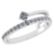 0.34 Ctw Diamond 14k White Gold Halo Band