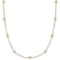 Station Bezel-Set Necklace in 14k Yellow Gold (0.33 ctw)
