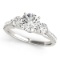 Certified 1.00 Ctw SI2/I1 Diamond 14K White Gold three Stone Ring