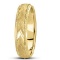 Braided Mens Wedding Ring Diamond Cut Band 14k Yellow Gold 5 mm