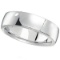 Mens Wedding Ring Low Dome Comfort-Fit in platinum 6 mm
