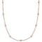 Station Bezel-Set Necklace in 14k Rose Gold (0.33 ctw)