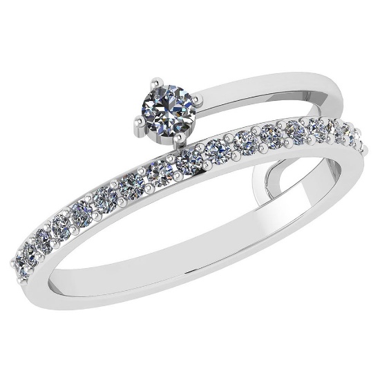 0.34 Ctw Diamond 14k White Gold Halo Band