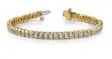 14KT YELLOW GOLD 3 CTW G-H SI2/SI3 CLASSIC TENNIS BRACELET