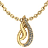 Certified 0.21 Ctw Diamond VS/SI1 Necklace 18K Yellow Gold Made In USA