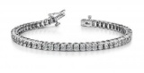 14K WHITE GOLD 2 CTW G-H SI2/SI3 HALF BEZEL CONFIDENCE TENNIS BRACELET