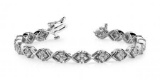 14KT WHITE GOLD 2 CTW G-H SI2/SI3 X PATTERN DIAMOND BRACELET