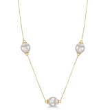 South Sea Cultured Pearls By The Station Necklace 14K Yellow Gold (10mm)