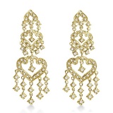 Diamond Chandelier Earrings in 14k Yellow Gold 1.01ctw