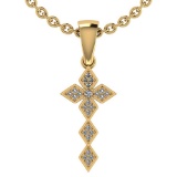 0.068 Ctw Diamond 14k Rose Gold Halo Necklaces