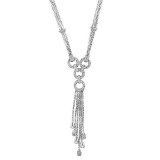 Designer Diamond Necklace in 14k White Gold (1.10 ctw)