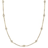 Station Bezel-Set Necklace in 14k Yellow Gold (0.33 ctw)