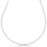 Station Eternity Necklace in 14k White Gold (1.51ct)