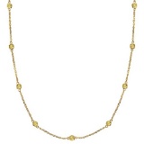 Fancy Yellow Canary Station Necklace 14k Gold (0.75ct)