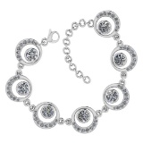 Certified 4.07 Ctw Diamond VS/SI2 18K White Gold Made In USA