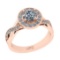 1.27 Ctw SI2/I1 Gia Certified Center Diamond 14K Rose Gold Ring