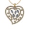 2.96 Ctw SI2/I1 Diamond Prong & Bezel Set 14K Yellow Gold Valentine's Day special Pendant